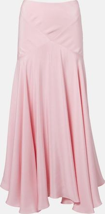 Rodarte Silk cr&ecirc;pe midi skirt
