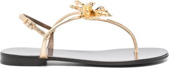 Giuseppe Zanotti Sandali Orchid con suola piatta - Oro