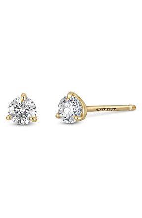 Bony Levy 18K Gold Diamond Stud Earrings -.05ct.-.50ct. in 18K Yellow Gold at Nordstrom, Size 0.05 Ct Tw