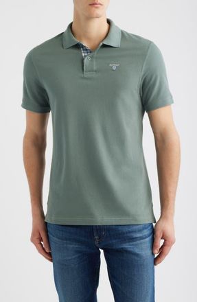 Barbour Regular Fit Tartan Piqu&eacute; Polo in Vintage Teal at Nordstrom, Size Xxx-Large