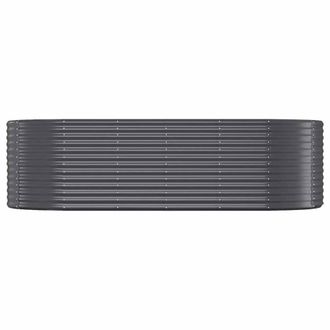 Berkfield Home Garden Raised Bed Powder-coated Steel 249x100x68 cm Anthracite in Dark Grey | Size: 249 x 100 x 68 cm