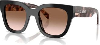 Prada Prc 04S 28F90P Zonnebrillen - Dames - Zonnebrillen - Zwart - 52 MM - Accessoires