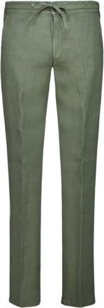 120% Lino Broeken, Heren, Groen, 4Xl, Linnen, Linnen Broek met Trekkoord