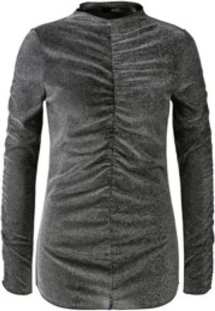 Oui Dames, Blouses & Shirts, Grijs, Maat: L