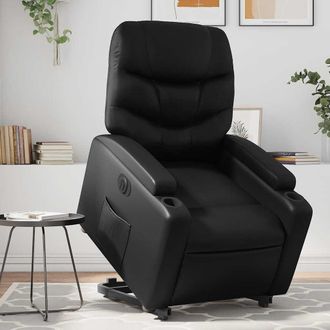 vidaXL Vidaxl - Sill&oacute;n Reclinable Y Elevable El&eacute;ctrico Cuero Sint&eacute;tico Negro
