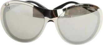 Chanel Pre-owned Accessories, female, Gray, Size: ONE SIZE Pre-owned Plastic Sunglasses
