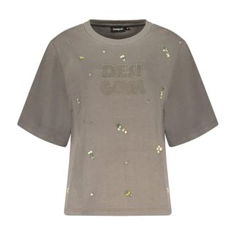 Desigual T-Shirts, female, Gray, Size: XS Oporto Short-sleeved Sweatshirt