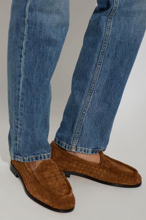 Bottega Veneta Silenzio Loafers, Womens, Brown