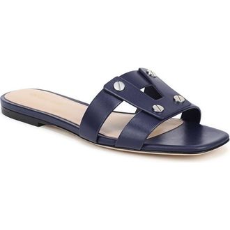 Veronica Beard Via Slide Sandal in Navy at Nordstrom, Size 6.5