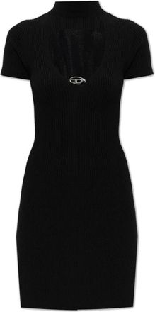 Diesel M-Olympe Wollen Jurk - Dames - Kleedjes - Zwart - M - Wol - Kleedjes