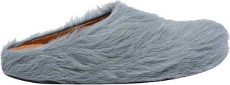 Marni Light Blue Long Hair Fussbet Sabot