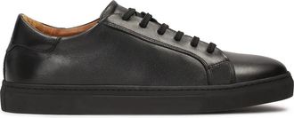 Kazar Zwarte leren minimalistische sneakers - Heren - Sneakers - Zwart - 42 EU - Leer - Schoenen