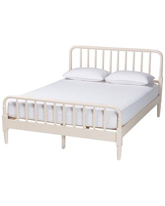 Baxton Studio Braith Farmhouse Spindle Wood Queen Size Platform Bed