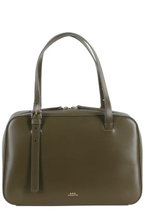 A.P.C. Green Sac Virginie Box Double-Handle Polyurethane Mini Bag