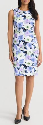 Kasper Floral Sheath Dress in Lily White Multi at Nordstrom, Size 16