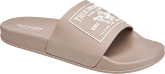 True Religion Kendrick Logo Slide in Taupe at Nordstrom, Size 11