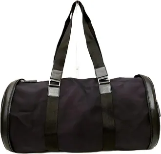 Ferragamo Black Nylon Boston Bag (Pre-Owned)