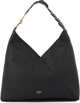 Lancel Zwarte Hobo Tas met Rits - Dames - Schoudertassen - Zwart - ONE Size - Leer - Tassen