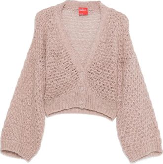 Merci Cardigan traforato con bottoni - Rosa