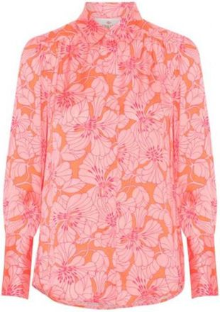 Karmamia Womens Josephine Shirt In Gardenia Tangerine