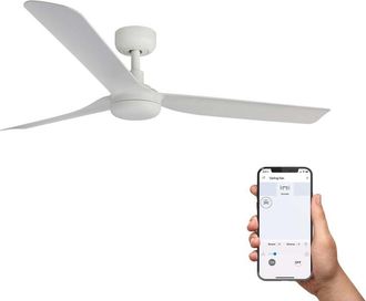 Faro Barcelona Ventilador sin luz abs blanco mate 130x130x25.4 cm
