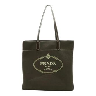 Prada Pre-owned Tote Bags, female, Brown, Size: ONE SIZE Pre-owned Mesh Tote Bag