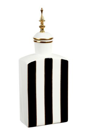 Mark Roberts 17 Classic Stripe Jar with Lid, Large in Black at Nordstrom