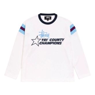 St&uuml;ssy LS Ringer T-Shirt White 1140400-WHIT