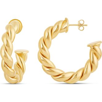 SHYMI Twist Hoop Earrings in Gold at Nordstrom