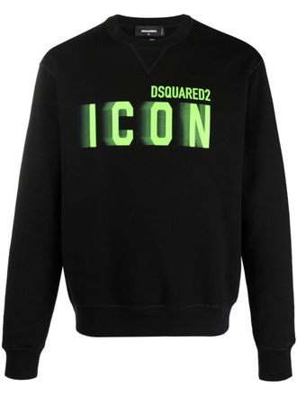 Dsquared2 Icon-print cotton sweatshirt - men - Cotton - S - Black