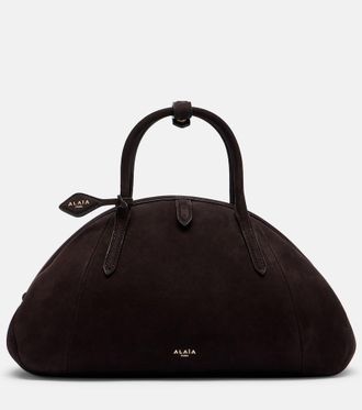 Alaia Ala&iuml;a Purse Small suede top-handle bag