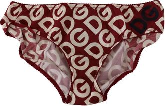 Dolce & Gabbana Logo Print Bikini Broekjes - Dames - Bikinis - Veelkleurig - S - Katoen - Badmode