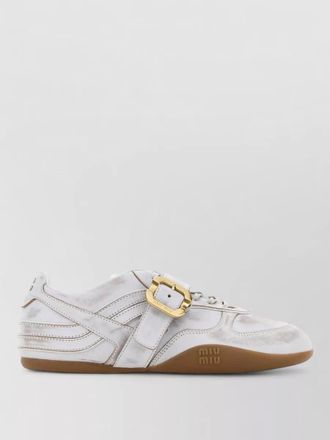 Miu Miu gymnasium buckle leather low top sneakers
