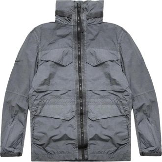 Nike Mens Sportswear Tech Pack High Density M65 Zipper Jacket Dark Grey - Black - Grijs