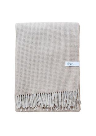 TBCo Recycled Wool Waffle Throw Blanket in Camel Waffle at Nordstrom, Size Large