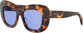 Celine Celine - 3 Dots Zonnebril - Dames - Accessoires - Bruin - Maat: 53 MM Nylon