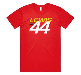 Sanfran Clothing Lewis 44 Top Formula Motorsport Racing Sports Car Gift Idea Unisex T-Shirt Tee Extra Large/Red