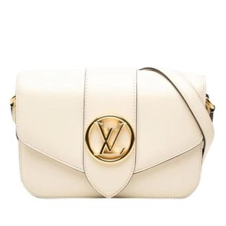 Louis Vuitton Tweedehands leren Louis Vuitton tassen - Dames - Pre-owned - Wit - Maat: ONE Size Leer