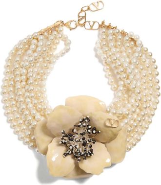 Valentino Garavani Collana Fleur Lumineuse - Toni neutri