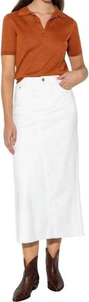Luisa Cerano Denim Skirt In Bleach White