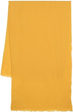Destin frayed-edge scarf - women - Wool/Cashmere/Silk - One Size - Yellow