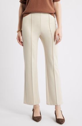 Nordstrom Pull-On Ponte Trousers in Beige Oatmeal at Nordstrom, Size Xx-Large