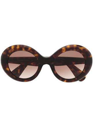 Oliver Peoples Occhiali da sole tondi Dejeanne - Marrone