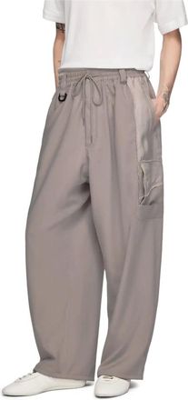 Yohji Yamamoto Wide Trousers, male, Gray, Size: M Sport Uniform Straight Pants