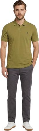 Original Penguin Heren Geborduurd Logo Poloshirt (Olijftak)