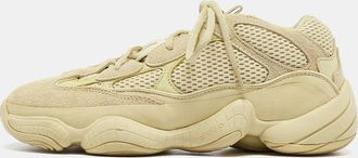 adidas Yellow Mesh and Suede 500 Super Moon Yellow Sneakers Size 42 2/3