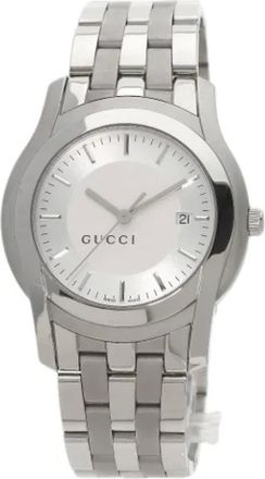 Gucci Pre-owned Watches, female, Gray, Size: ONE SIZE Pre-owned Stainless Steel watches