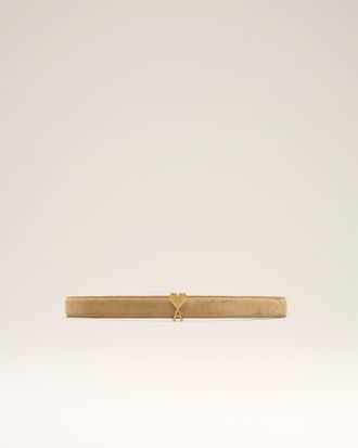 Ami Orange Cowhide Leather Ami De Coeur Buckle Belt Orange - 105 - Unisex