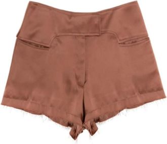 Tom Ford Satijnen Shorts - Dames - Bermuda - Roze - XS - Satijn - Korte Broeken