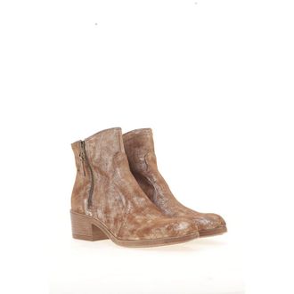Mjus Bottines in leer met rits